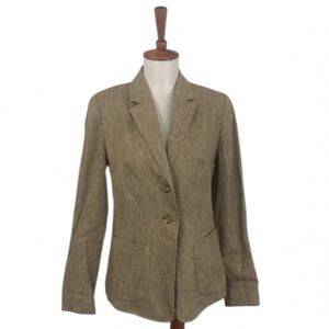Vince‎ Linen Blazer Women’s 6 2 Button Jacket Preppy Long Sleeve Old Money